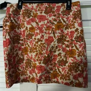 LOFT Floral mini skirt